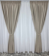 Draperie simpla crem-roze blackout 80%