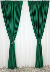 Set Vanesa:Recomandat pentru Camere in Nuante de Verde Smarald, Alb, Crem si Gri - Perdea Voal Premium si Draperie Catifea Verde Smarald pentru Living si Dormitor - Confectionat pe Comanda