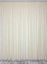 Perdea matase crem, material moale, plin și nesifonabil