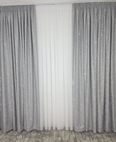 Draperie Los Angeles gri deschis texturată cu aspect de vopsea decorativă