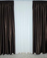 Draperie la reducere soft wenge, varianta mai usoara a catifelei, ieftina la preț avantajos
