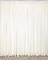 Perdea nesifonabila simpla din jorjet ivoire, material plin ca textura