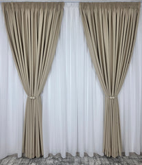 Draperie simpla crem blackout- perfecta pentru living si dormitoare in tonuri de crem,alb,gri