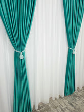 Draperie catifea verde marin blackout 90%