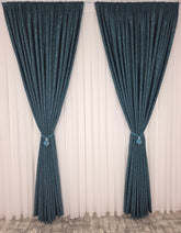 Set Los Angeles Verde Turcoaz: Perdea Voal Alba Simpla si Draperie Tip Nisip