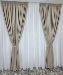 Draperie simpla crem-roze blackout 80%