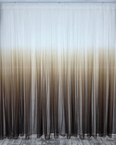 Perdea in degrade maro crem, model Sahara