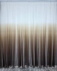 Perdea in degrade maro crem, model Sahara