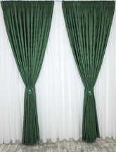 Draperie venti verde smarald texturată cu aspect de vopsea decorativă