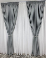 Draperie simpla gri cenusiu blackout 80%
