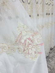 Perdea Isabella 3d cu bordura de catifea neagra