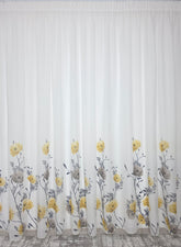 Perdea Solaris tip in, material plin ca textura, model floral