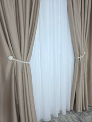 Draperie Hotel Blackout 98% Culoare Crem Roze