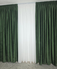 Draperie catifea verde olive Blackout 90%