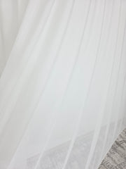 Perdea simpla crem in cristal, material plin ca textura, material nesifonabil