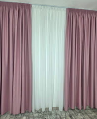 Draperie simpla blackout 80% uni roz