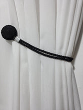 Set magneti cu fir lung, negru material textil(2bucati)