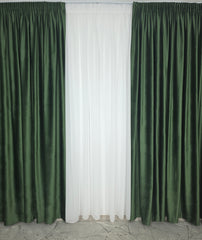 Draperie catifea verde olive Blackout 90%