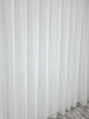 Perdea simpla crem in cristal, material plin ca textura, material nesifonabil