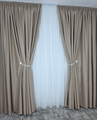 Draperie Hotel Blackout 98% Culoare Crem Roze