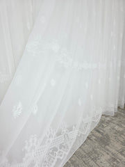 Perdea alba din material plin ca textura, model Mia