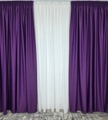 Draperie simpla mov blackout - Draperie eleganta pentru living si dormitor, confectionata pe comanda