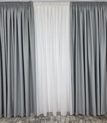 Draperie simpla gri cenusiu blackout 80%