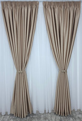 Colectia Noapte-Zi: Perdea voal alb premium si Draperie Paris blackout 100% opaca pe culoarea capucino