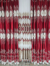 Draperie Catifea Rosie cu Broderie 3D Eleganta Blackout 80-95% pentru Living si Dormitor cu Accente Rosu si Mobilier Neutru, Confectionata la Comanda Casablanca Magazin