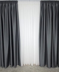 Draperie Paris blackout 100% opaca pe culoarea gri inchis