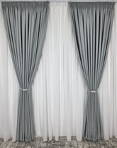 Draperie simpla gri cenusiu blackout 80%