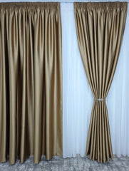 Draperie Paris Caramel Blackout – Draperie eleganta pentru living si dormitor, confectionata pe comanda, ideala pentru canapele crem, mobilier maro sau decoruri bej si lemn natur