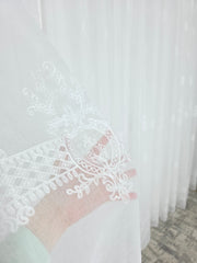 Perdea alba din material plin ca textura, model Mia