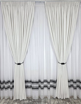 Draperie din catifea alba blackout 70%