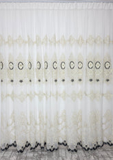 Perdea Isabella 3d cu bordura de catifea neagra