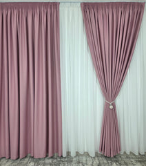Draperie simpla blackout 80% uni roz