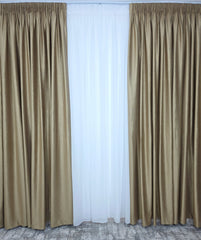 Draperie Rolex Catifea Capucino cu Sclipici Auriu