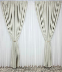 Draperie Simpla Ivoire – Ideala pentru Livinguri Luminoase cu Canapele Crem, Mobilier Bej sau Lemn Natur – Confectionata pe Comanda