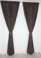 Draperie la reducere soft wenge, varianta mai usoara a catifelei, ieftina la preț avantajos