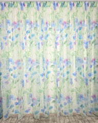 Set Camp Verde – Perdea din Voal cu Model Floral si Draperie Soft Verde Olive – Ideal pentru Livinguri Naturale cu Canapele Crem, Mobilier Lemn Natur si Decoruri in Tonuri Pamantii – Confectionat pe Comanda