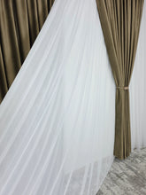 Perdea Anda albă cu sidef, material plin ca textura