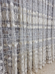 Perdea din tul cu broderie crem si fir auriu, model oglinda - CASABLANCA Perdea din tul cu broderie crem si fir auriu, model oglinda CasaBlanca Curtains & Drapes 40.00 CASABLANCA CASABLANCA