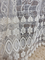 Perdea din tul cu broderie crem si fir auriu, model oglinda - CASABLANCA Perdea din tul cu broderie crem si fir auriu, model oglinda CasaBlanca Curtains & Drapes 40.00 CASABLANCA CASABLANCA