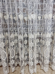 Perdea din tul cu broderie crem si fir auriu, model oglinda - CASABLANCA Perdea din tul cu broderie crem si fir auriu, model oglinda CasaBlanca Curtains & Drapes 40.00 CASABLANCA CASABLANCA