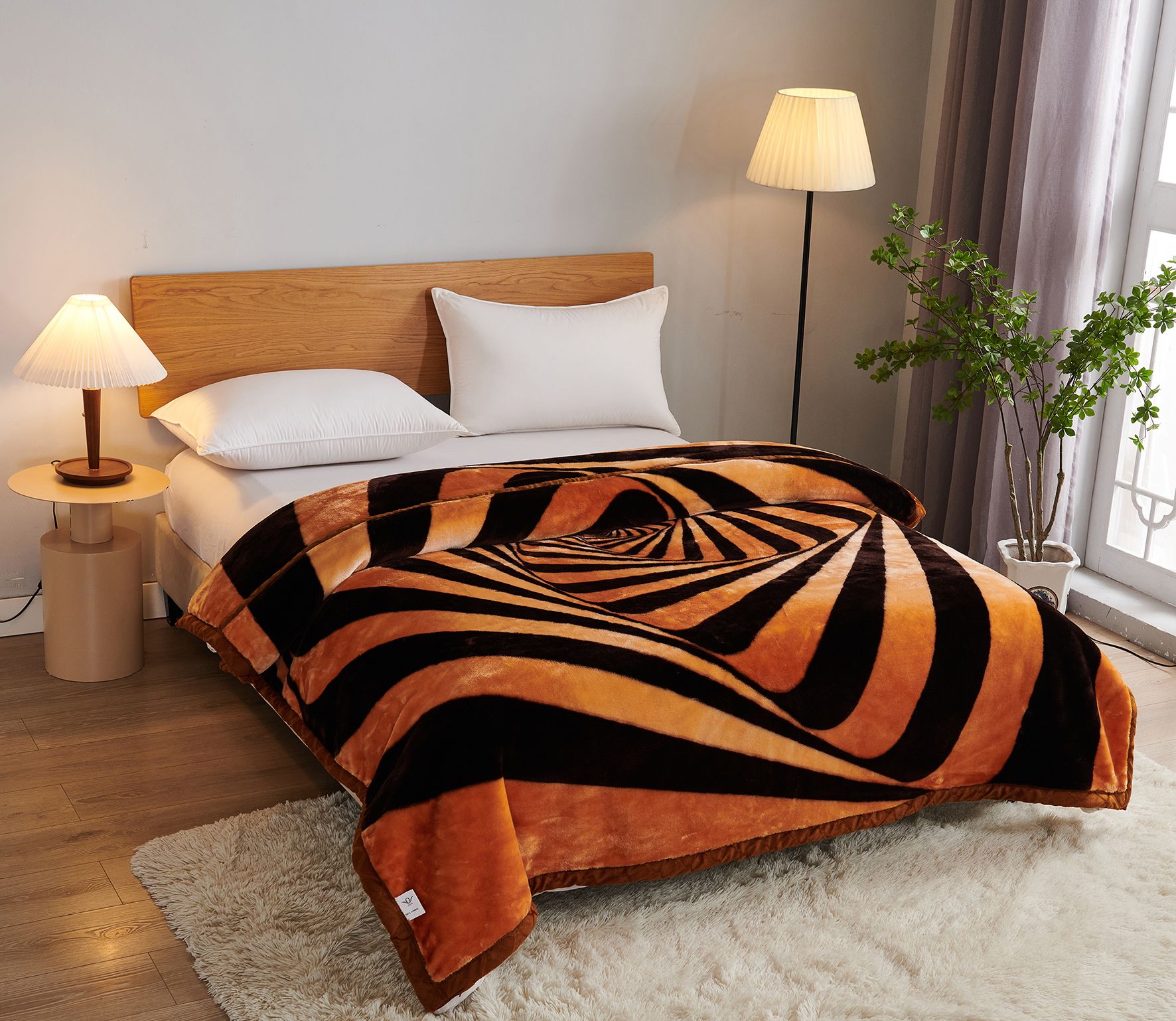 Patura cu o textura pufoasa si catifelata, pentru pat mare,model geometric, dimensiune 200x230 cod:P10 - CASABLANCA Patura cu o textura pufoasa si catifelata, pentru pat mare,model geometric, dimensiune 200x230 cod:P10 CasaBlanca Blankets 150.00 CASABLANCA CASABLANCA