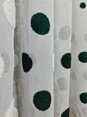 Perdea confectionata din in, model buline alb cu verde smarald - CASABLANCA Perdea confectionata din in, model buline alb cu verde smarald Casa Blanca Curtains & Drapes 45.00 CASABLANCA  CASABLANCA