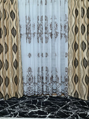 Draperie blackout crem cu maro - CASABLANCA Draperie blackout crem cu maro Casa Blanca Curtains & Drapes 45.00 CASABLANCA  CASABLANCA