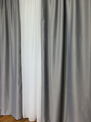 Set perdea nesifonabila din in cristal cu draperie simpla gri 100% blackout, model Silvia - CASABLANCA Set perdea nesifonabila din in cristal cu draperie simpla gri 100% blackout, model Silvia CASABLANCA  385.00 CASABLANCA  CASABLANCA