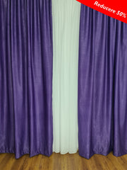 Draperie la reducere soft mov, varianta mai usoara a catifelei, ieftina la preț avantajos, stoc limitat