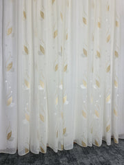 Perdea sable crem cu flori, model Mario, nu necesita calcare - CASABLANCA Perdea sable crem cu flori, model Mario, nu necesita calcare Casa Blanca Curtains & Drapes 40.00 CASABLANCA  CASABLANCA